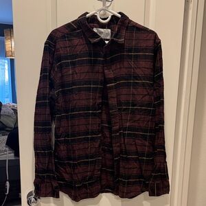 Active Ride Shop Maroon and Black Checkered Shirt